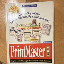 Vintage PrintMaster Gold Windows MicroLogic Desktop Publishing Software PC picture