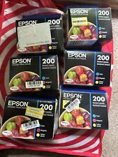 6x Epson 200 T200520 Tri-Color Ink Multi-Pack Best By Dates Vary Read picture