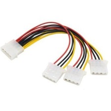 High Quality 4Pin IDE Power Cables 4 Pin Molex Male To 3 Port Molex IDE Female picture