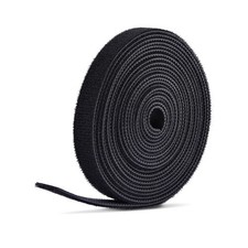 Startech 75ft (22.8m) Hook and Loop Roll, 0.5in Wide, Black, Cut-to-Size Reus... picture