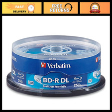 50GB 8X BD-R Blank Blu-ray Discs - Double Layer Recordable Media - 25 Pack picture