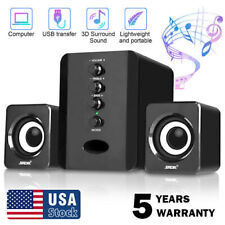 Black Stereo Bass Sound USB Computer Speakers 2.1 Channel For desktop smartphone picture