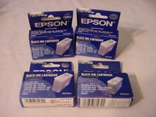 NEW - (4) GENUINE EPSON INK CARTRIDGES S020093 BLACK 720/1440dpi picture