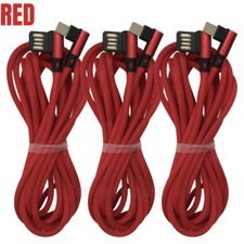 3 Pack 6Ft 90-Degree Angle USB Charging Cable For iPhone 11 XR 8 7 Charger Cord picture