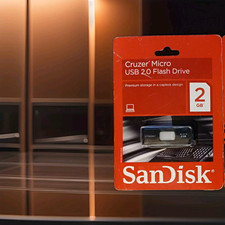 SanDisk Cruzer Micro 2GB USB 2.0 Black USB Flash Drive, Cruzer Line SEALED N.I.B picture