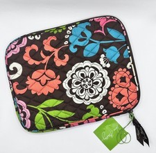 VERA BRADLEY Tablet E Reader Case Lola Pattern Brown Multi Zippered Quilted New picture