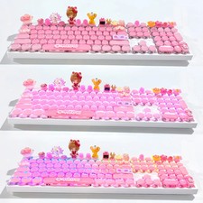 Cardcaptor Sakura‌ Cute Doll Keycaps RGB Mechanical Keyboard 108 Keys Tri-Mode picture