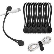 Wrap-It Storage MagnaTies 10pk Magnetic Silicone Ties for Cords | Magnetic Ca... picture