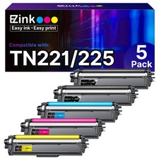 E Z Ink Tn221 Tn225 Toner Cartridges 5 Pack Compatible For Brother Laser Prin... picture
