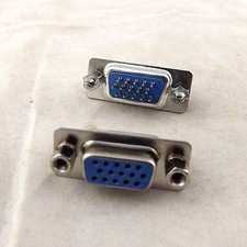 10x D-SUB DB 15 15Pin Female DIP PCB Solder Connector Adapter 3 Rows Lock Screw picture