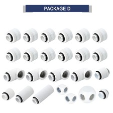 Water Cooling Connector Kit PETG Hard Tube White G1/4 Thread Copper DIY Fittings picture