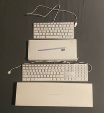 2 Apple Wired USB Keyboards A1242 & A1243 Includes 3 foot USB Extension Cable picture