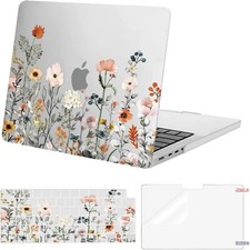 MOSISO Compatible with MacBook Pro 14 inch Case 2025-2021 Plastic Garden Flowers picture