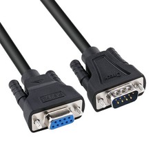DTECH 15ft DB9 RS232 Serial Cable Male to Female Extension Simple 15ft, Black picture