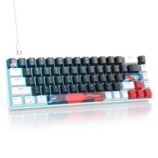 65% Mechanical Gaming Keyboard with Linear Red Switch, Wired Mini Compact Key... picture
