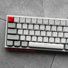 Retro White Gray Keycaps Set Dolch Double-shot PBT for MX Mechanical Keyboards picture