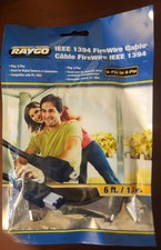 RAYGO IEEE 1394 FireWire Cable 6-Pin to 4-Pin 6 ft. NEW picture