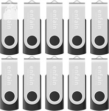 Enfain 16GB USB 2.0 Flash Drive 10 Pack | Swivel Thumb Drives with 31 Labels | G picture