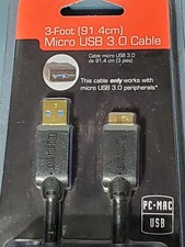 *NEW* GIGAWARE 3-FOOT(91.4CM) MICRO USB 3.0 CABLE PC-MAC-2602583 picture