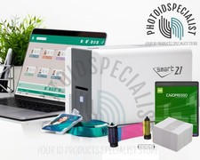 New IDP Smart-21S Single Side Photo ID Card Printer Bundle P/N 653311K picture