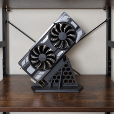 GPU Trophy Display Stand for PCIe Graphics Cards - Black or White picture