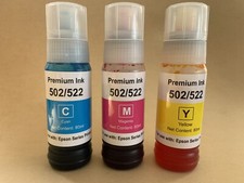COLOR INK -Y, M, C -  REFILL 80 ml  for EPSON ECOTANK  502, 522, 542 picture