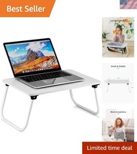 Versatile White Lap Desk - Foldable Breakfast Tray & Laptop Stand for Comfort picture