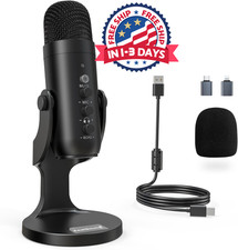 Microfono USB Condensador Para PC Estudio De Grabacion Profesional YouTube Gamer picture