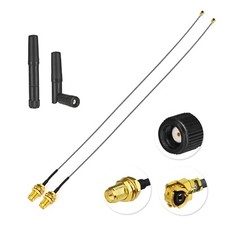 2pcs Dual Band Small WiFi Antenna RP-SMA to MHF4  25cm Cable for PC Desktop picture