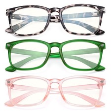3Pack Blue Light Blocking Glasses for TR90 Unbreakable Computer Screen Glasse... picture