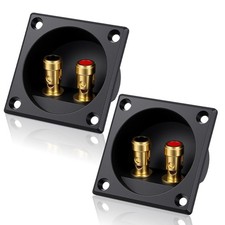 2 Pcs 2.2 Inch Square 2-Way Speaker Box Terminal Cup with Banana Plugs Subwoo... picture