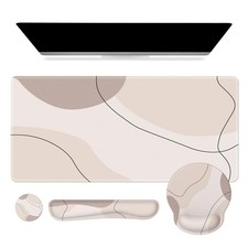 Brown Art Mouse Mat 35.4x15.7 Inch Computer Desk Pad For Workspace picture