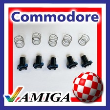 5 PCS COMMODORE AMIGA A500 KEYBOARD REPLACEMENT BLACK PLUNGERS with SPRINGS picture