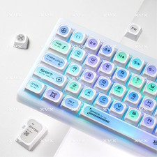 XVX White Cats Eye MAX Profile PBT Keycap Set 136-Key Double Shot MX Switch picture