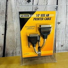  Fellowes 10FT IEEE Heavy Duty PRINTER CABLE STD (99139) NWT  picture