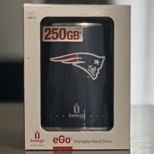 NFL New England Patriot Iomega eGo 250 GB Portable External Hard Drive USB 2.0 picture