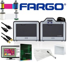 Fargo HDPii PLUS Duplex ID Card Printer / Encoder + Software & Supplies Bundle picture