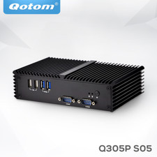 Portable Desktop Mini PC Core Onboard Fanless Mini PC Qotom POS 4GB RAM 32GB SSD picture