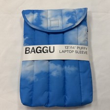 New Authentic BAGGU 13 14 Inch Puffy Laptop Sleeve Cloud print clouds photo NWT picture