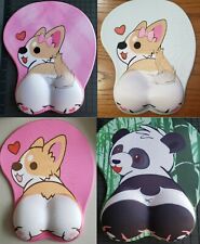 KAWAII ** CORGI DOG & PANDA CUTE Butt Oppai 3D Mouse Pad  picture