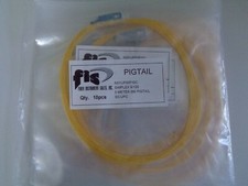 FIS Fiber Pigtail SC/UPC 5M Long Simplex 9/125 Yellow Jacket (Pack of 10) - New  picture