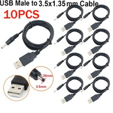 50CM USB Male to 3.5*1.35mm DC 5V 3.3mm diameter Charging Cable Adapter Cord 10x picture