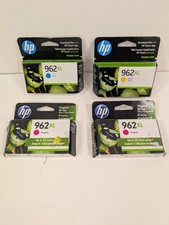 4 Genuine HP 962XL Ink Cartridges Cyan, Yellow, Magenta Exp 2023 picture