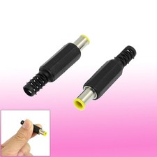 2 Pcs 4.3mm x 6mm DC Power Male Connector Jack Adapter Three Tone picture
