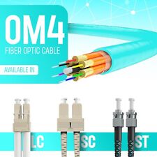 OM4 LC to LC Fiber Optic Patch Cable Multimode Duplex Aqua 50/125 SC ST 1M-15M picture