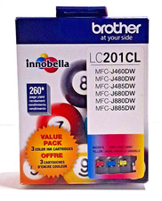 Genuine Brother LC201CL LC2013PKS Color Ink 3-Pack - EXPIRED 04/2024 picture