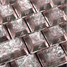 119 Key Carbon Fiber Pattern Keycaps Side Engraved PBT for Switches picture