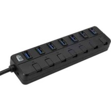 Adesso External 7-Port USB 3.0 Hub with Individual Power Switch & Power Adapter picture
