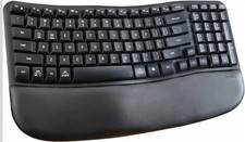 Nulea RT08 Wave Keys Wireless Ergonomic Keyboard with Cushioned Palm Rest NEW picture