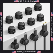 Cable Organizer Clips 12 Pack Rotatable with Strong Adhesive for Desk picture